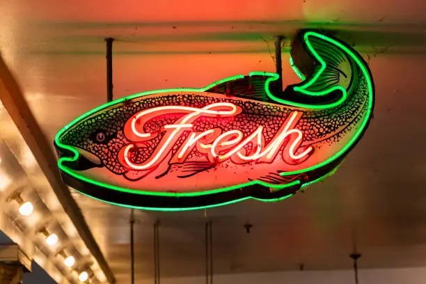 Photo of Fresh Fish Neon Sign