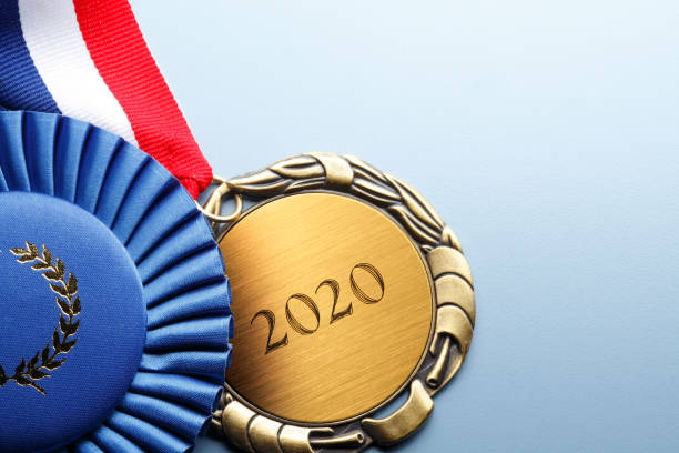 Close Up Of Medal Engraved With 