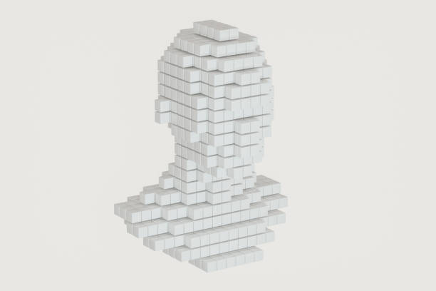 istock The head of the virtual robot with concepts of artificial intelligence, 3d rendering. 1180675544