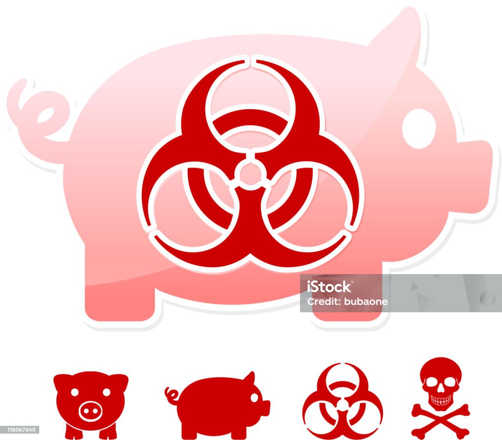 Свинного гриппа - Векторная графика Бактерия роялти-фри