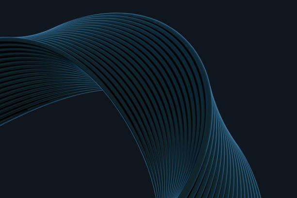 The virtual image of Mobius ring geometric figure, 3d rendering.