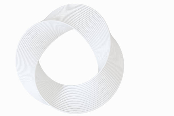 The virtual image of Mobius ring geometric figure, 3d rendering.