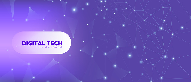 Data Tech Concept Violet Vector Science Flyer Stock Illustration ...