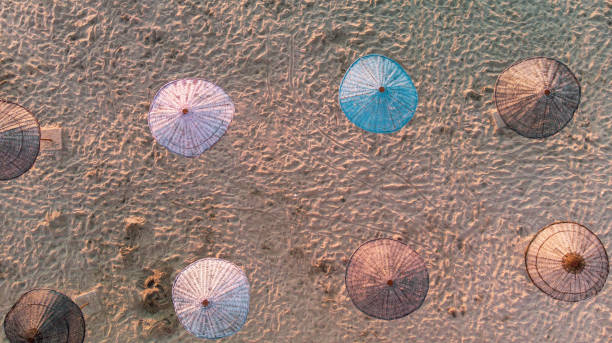 istock sea umbrella aerial view 1180680333