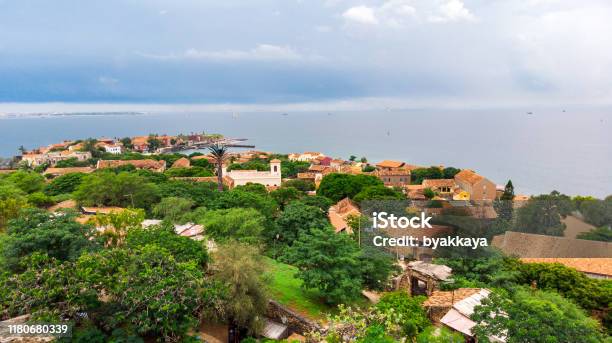 Goree Island Senegal Aerial View Stock Photo - Download Image Now - Dakar, Senegal, Vacations
