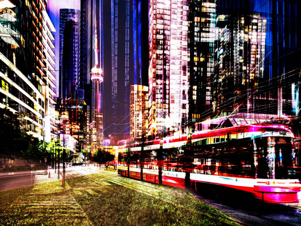 Mass transit / public transportation in downtown Toronto.