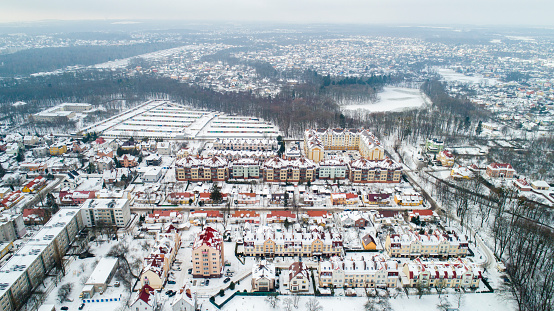 The city in winter.
