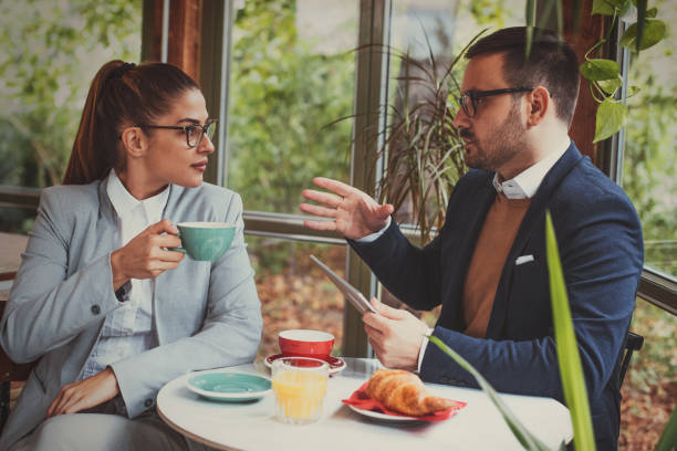 istock Early business meeting over breakfast 1180687894