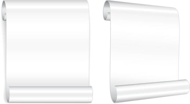 moderne papier scroll - schriftrolle stock-grafiken, -clipart, -cartoons und -symbole