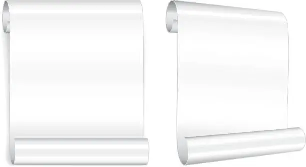 Vector illustration of Modern paper scroll