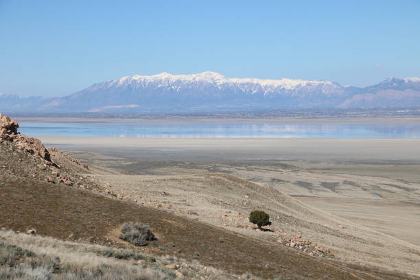 istock Antelope Island, Salt Flats, Great Salt Lake and Wasatch Range 1180706631