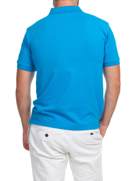 istock blank color t-shirt on man (back side) isolated on white background 1180721136