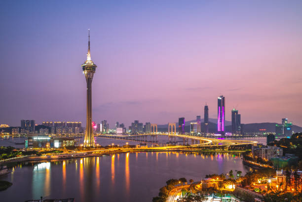istock skyline of macau at dusk 1180722197