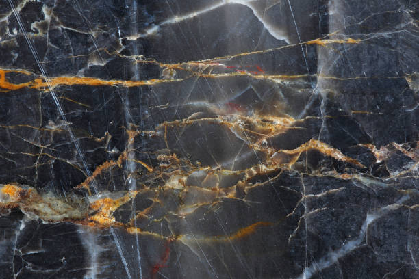 istock Gold,yellow and white patterned of dark gray marble pattern (Gold Russia) for texture background and design product. 1180723185