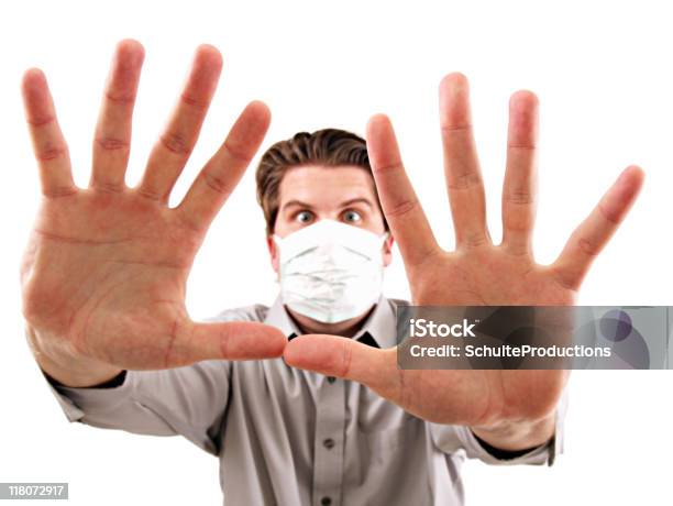 Maskierte Mann Grippe Stockfoto und mehr Bilder von Abschirmen - Abschirmen, Angst, Erkältung und Grippe