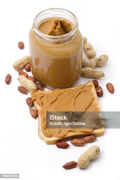 Peanut Butter Stock Photo - Download Image Now - Allergy, Bread, Color Image