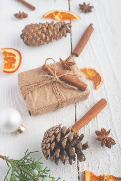 istock Christmas or New Year composition with gifts, top view 1180734944
