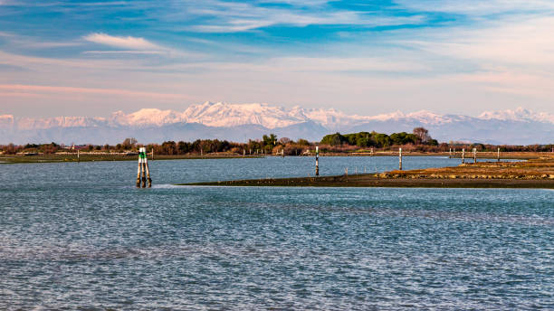 istock Spring sunset in the lagoon of Grado 1180740772
