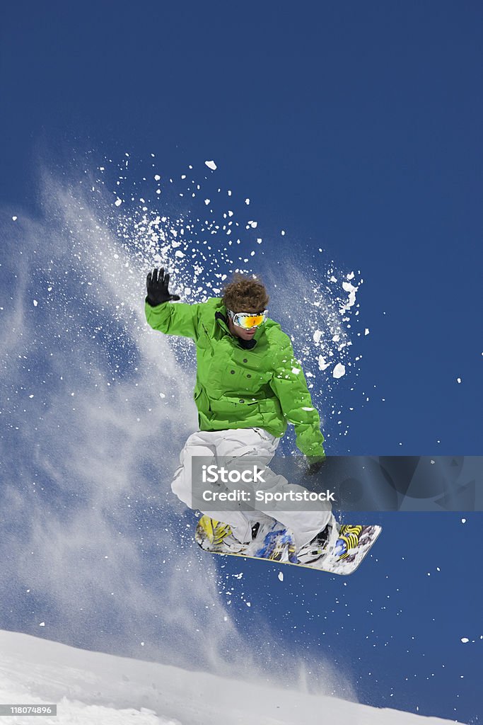 Extreme 스노우보드 점프 - 로열티 프리 스노우보딩 스톡 사진