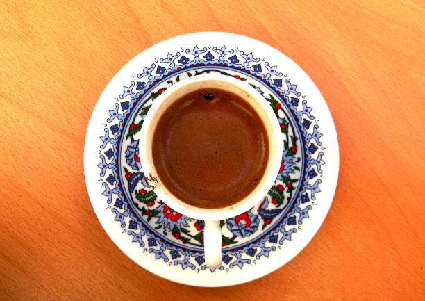 istock Traditional Turkish coffee in a traditional Turkish coffee pair. 1180751299