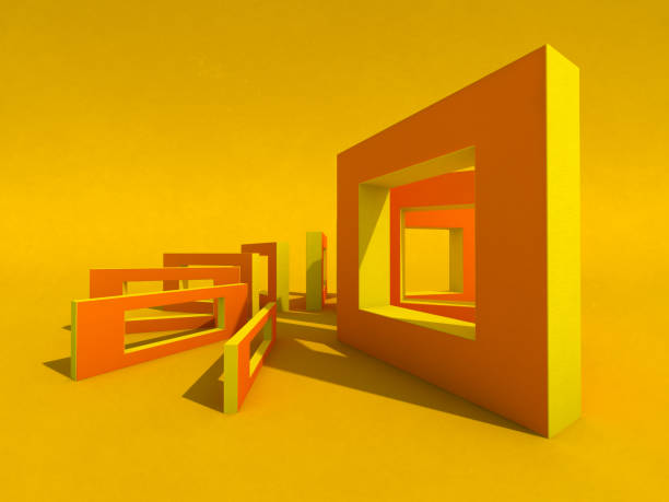 istock Abstract geometric background with shapes. 3D 1180753556