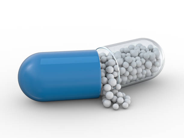 istock Many colorful pills isolated on white. 3D 1180753640