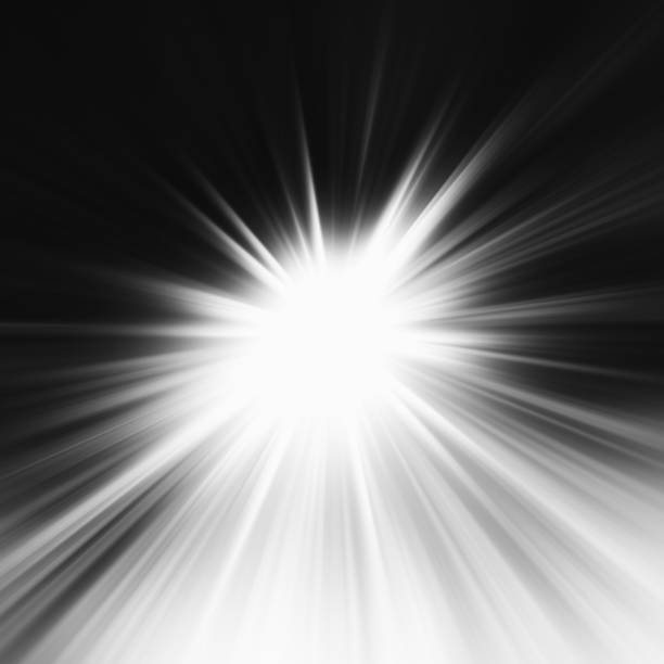 istock Shiny radial monochrome burst with linear particles 1180754280