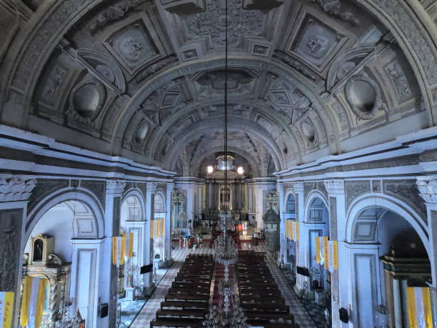 iglesia de san agustín en manila, filipinas - manila cathedral fotografías e imágenes de stock