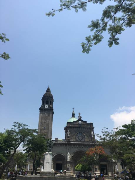 istock the front of Manila cathedral in Manila, Philippines 1180758370