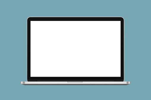 Blank Screen Laptop Isolated On Pastel Blue Background With Clipping Path Stock Photo - Download Image Now - iStock Blank Screen Laptop Isolated On Pastel Blue Background With Clipping Path Stock Photo - Download Image Now - iStock