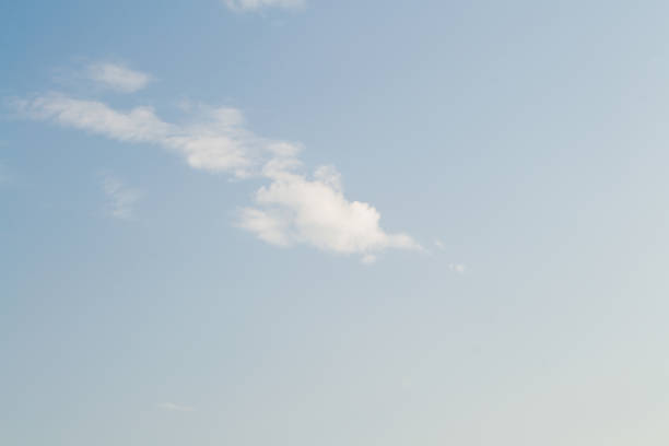 Beautiful blue sky with few clouds on bright  sunny day