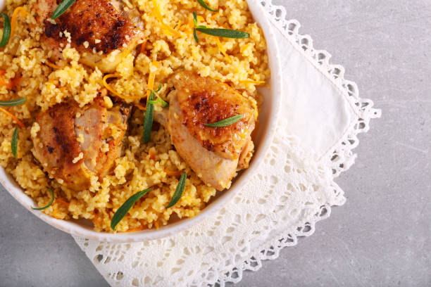 istock Rosemary chicken thighs with bulgur wheat 1180772566