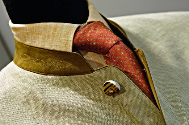 istock Elegant suit shirt with golden cufflings 1180774403