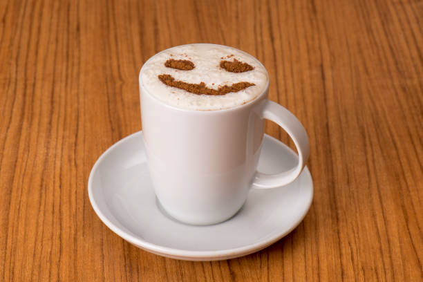 Happy Face Art With Coffee Powder