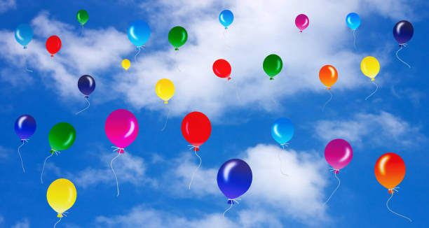 istock 3D Illustration Template colorful ballon background 1180777082