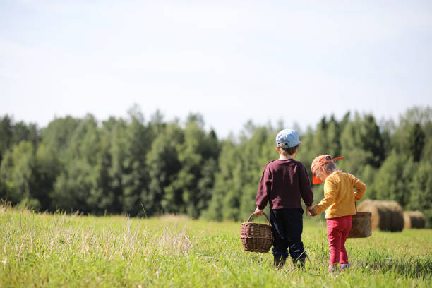 istock Children go to the forest for mushrooms 1180777171