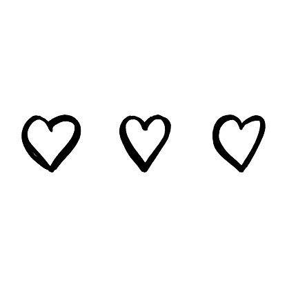 Set Of Abstract Black Hearts On White Background For Celebration Decoration  Design Hand Drawing Style Valentine Day Heart Vector Icon Vector Design  Holiday Illustration Decoration Element Stock Illustration - Download Image  Now -
