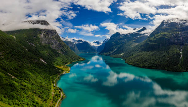 istock lovatnet lake Beautiful Nature Norway. 1180780632