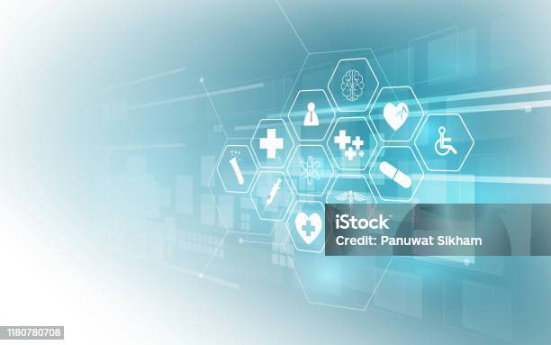 Health Care Icon Pattern Medical Innovation Concept Background Design Stock Illustration - Download Image Now