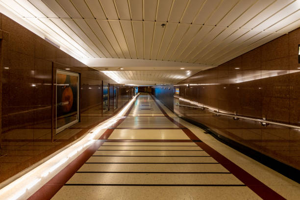 Toronto, Canada - September 21, 2019: Section of walkway on The Path underground pedestrian walkways in Toronto, Canada.