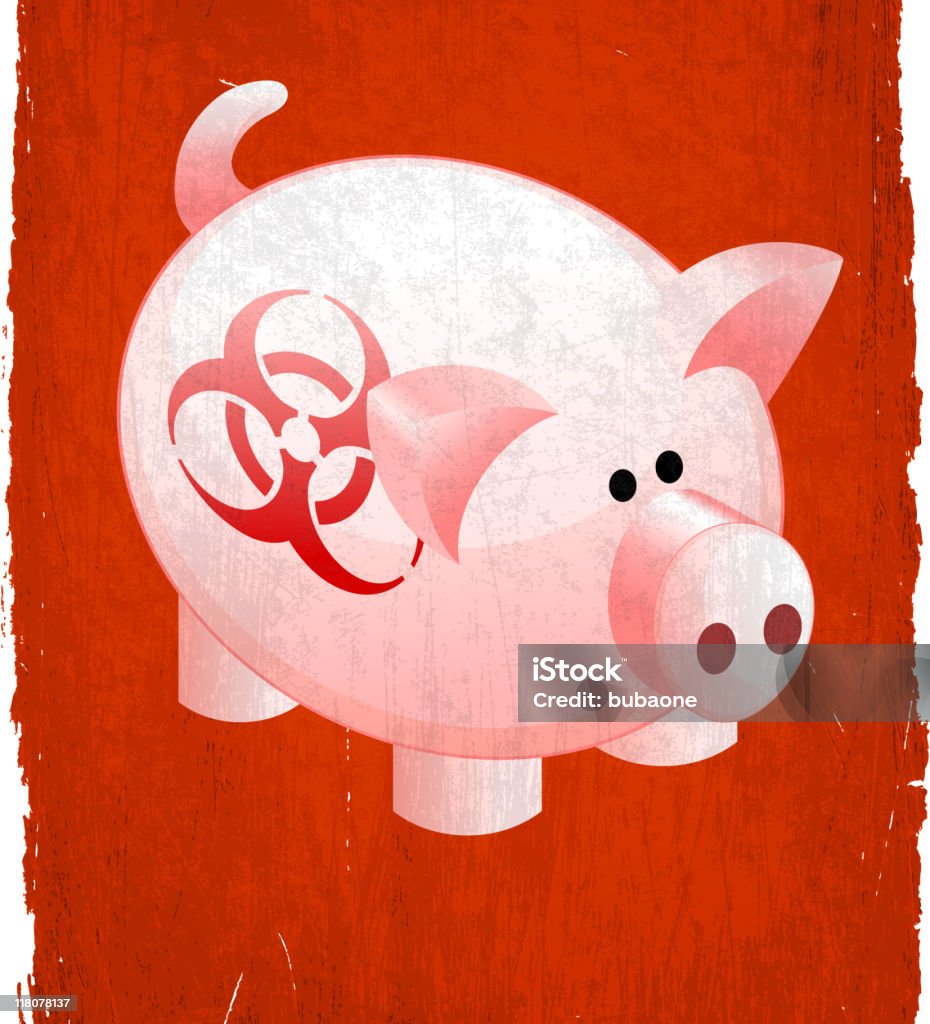 H1N1 свиного гриппа на роялти-фри векторные фон - Векторная графика Антисанитарный роялти-фри