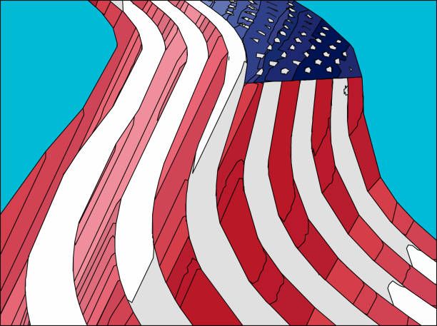 istock The United States of America flag design paint effect 1180781377