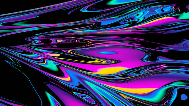 istock Creative concept fluid colors backgrounds. Trendy Vibrant Fluid Colors. 3d render 1180781399