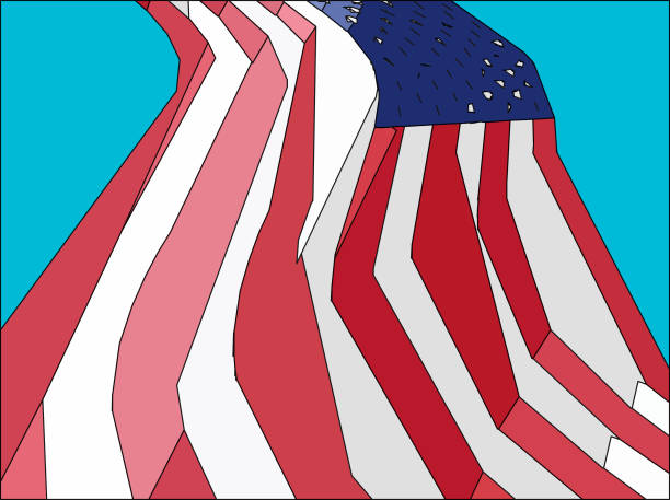 istock The United States of America flag design paint effect 1180781408