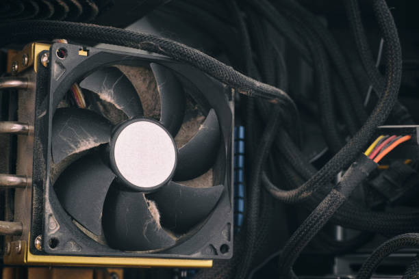istock Close up shot of CPU fan with dust 1180782649