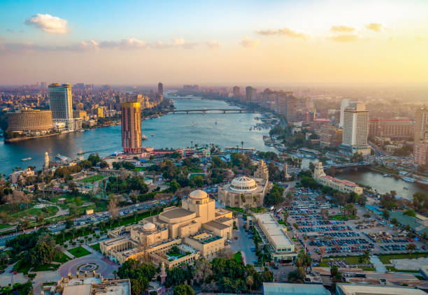 panorama de el cairo - egypt fotografías e imágenes de stock