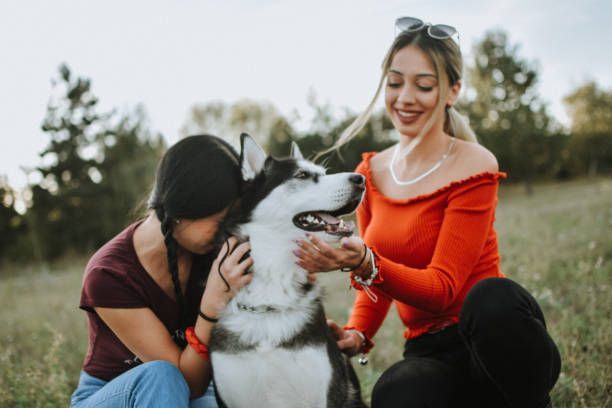 istock Young women and a dog 1180794889