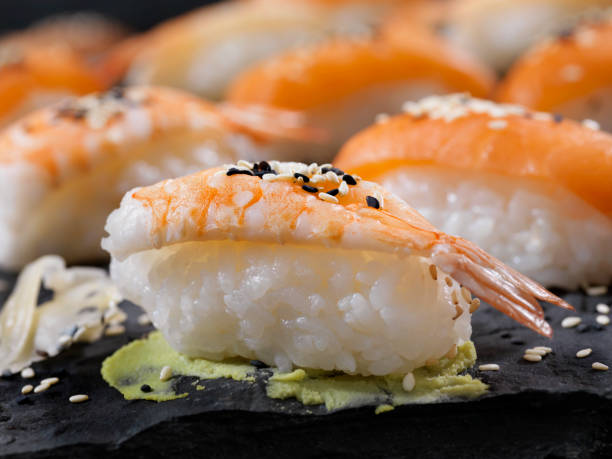 istock Smoked Salmon and Shrimp Sushi 1180794930