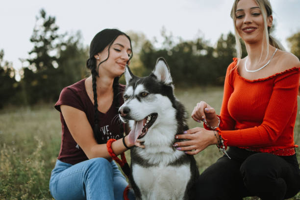 istock Young women and a dog 1180795041