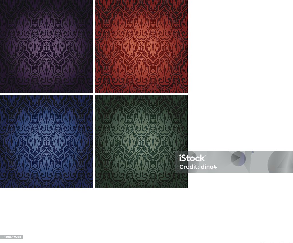 Regal Damask Solid Seamless  Backgrounds stock vector